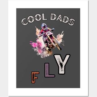 Motocross Cool Dad Dirt Bike Racer Posters and Art